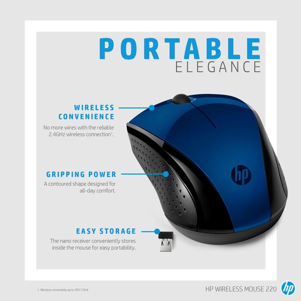 HP draadloze muis 220 lumiere blue