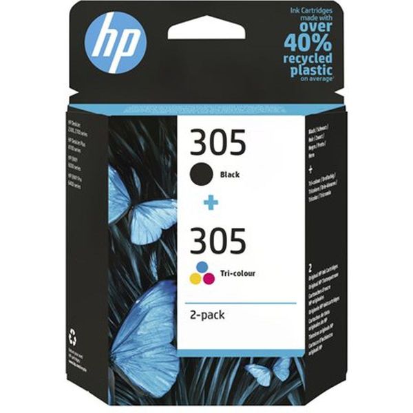 HP 305 2-pack Tri-Colour/Black