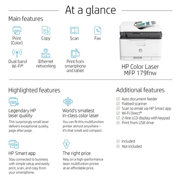 HP color laser mfp 179FNW