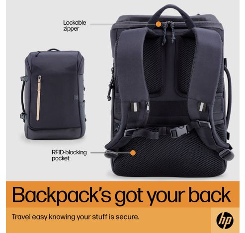 Travel 25l 15.6inch laptopbackpack nachtblauw  HP