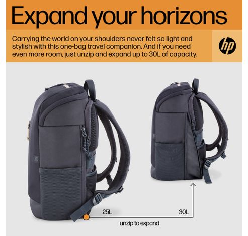 Travel 25l 15.6inch laptopbackpack nachtblauw  HP