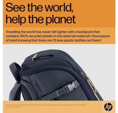 Travel 25l 15.6inch laptopbackpack nachtblauw  HP