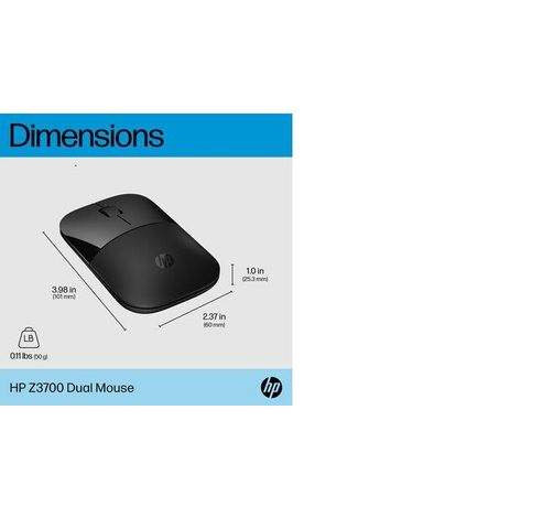 Souris Z3700 double noire  HP