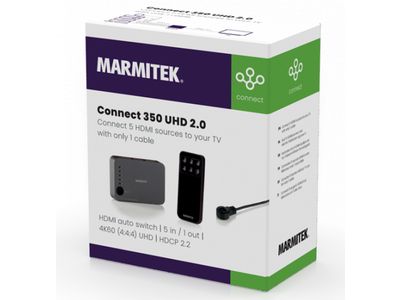 Connect 350 UHD 2.0 - HDMI Switcher 5 in /1 uit, Ultra HD (4K)