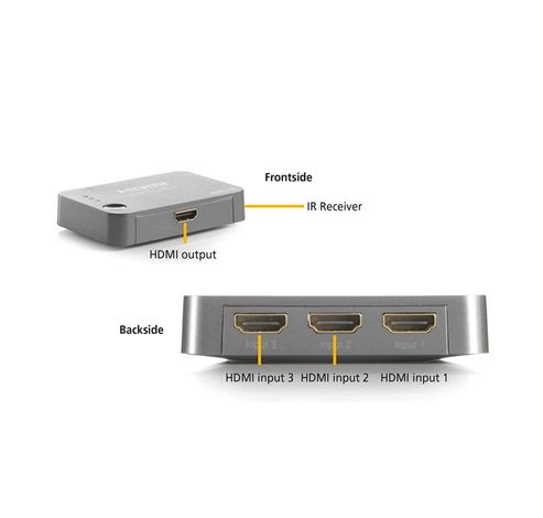 Connect 310 UHD 2.0 - HDMI Switcher 3 in /1 uit, Ultra HD (4K)  Marmitek