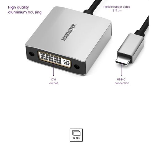 Connect USB-C > DVI  Marmitek