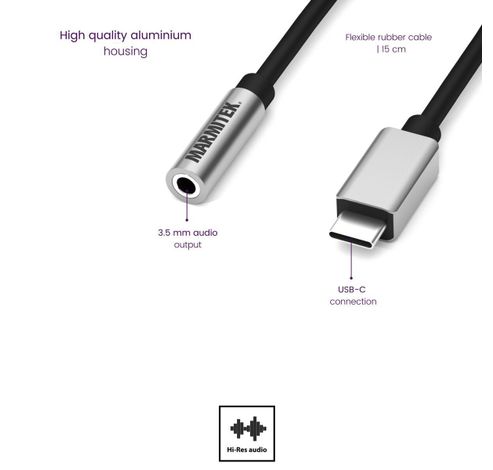 Connect USB-C > Audio  Marmitek