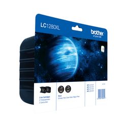 Brother LC-1280XLBKBP2 inktpatronen pack - 2x zwart 