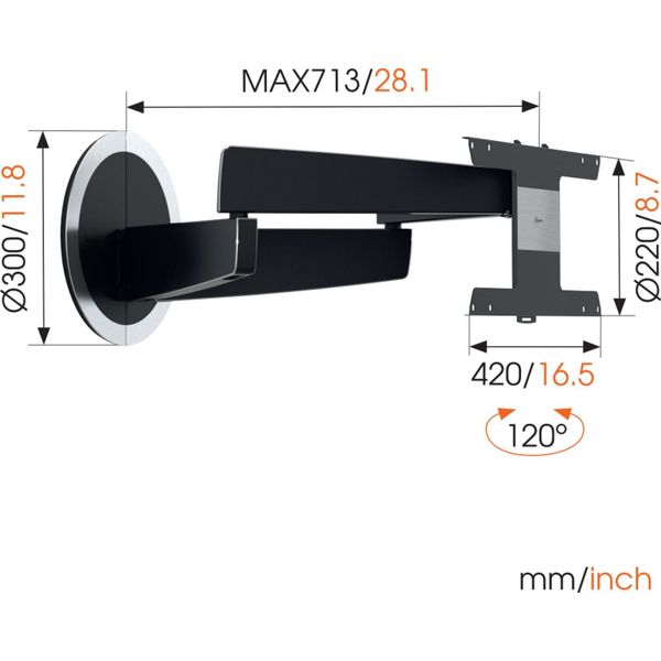 NEXT 7346 Draaibare OLED tv-beugel 