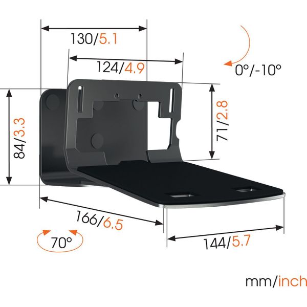 SOUND 3205 Speaker beugel Zwart 