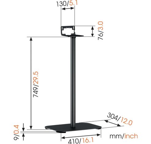 SOUND 3305 Speakerstandaard (Zwart)  Vogels