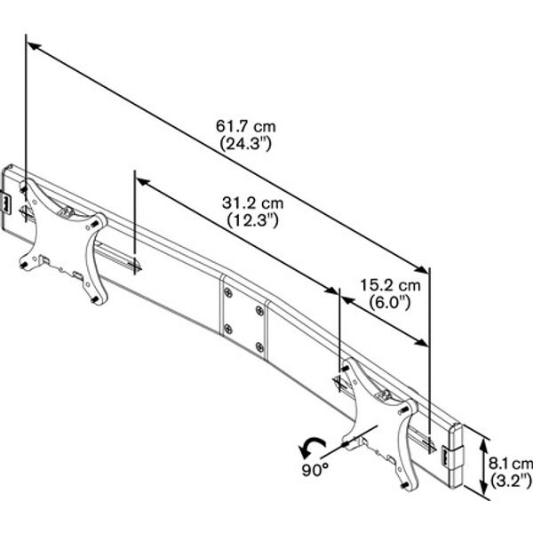 Vogels PFA 9102 Dual adapter voor twee monitoren