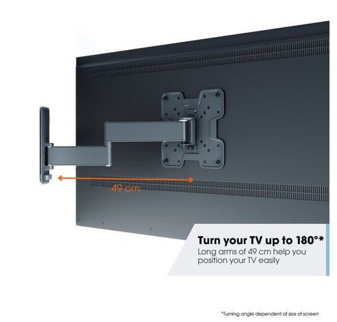 TVM 3245 Draaibare tv-beugel (zwart) - Volledig draaibaar tot 180° - Kantelsysteem tot 20°  Vogels