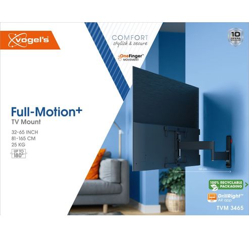 TVM 3465 FULL MOTION+ MEDIUM WALL MOUNT OLED BLACK  Vogels