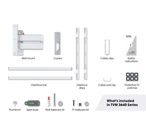 TVM 3645 FULL MOTION+ LARGE WALL MOUNT WHITE  Vogels