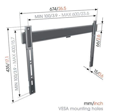 TVM 5605 Platte tv-beugel  Vogels