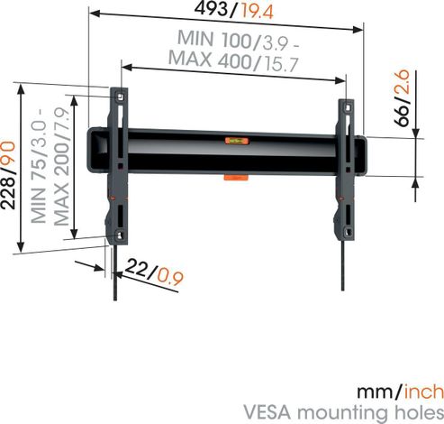 TVM 3405 SP Platte OLED tv-beugel  Vogels