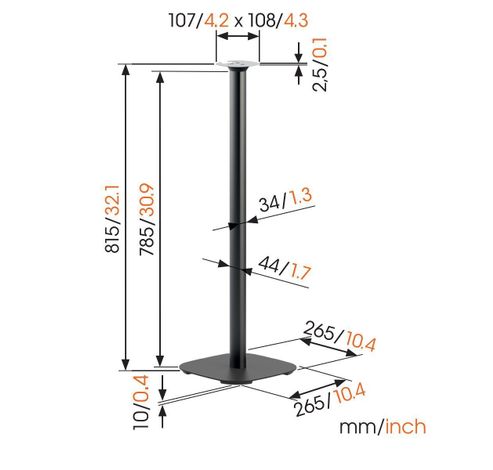 SOUND 6301 Speaker standaard voor Bowers & Wilkins Formation Flex  Vogels