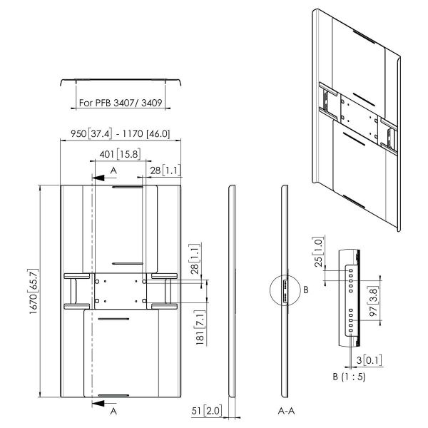 PFA 9162 Afdekkap portrait 75-80inch 