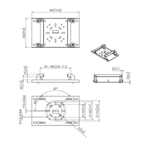 PUA 9516 Pince pour poutre en H 150-300mm  Vogels