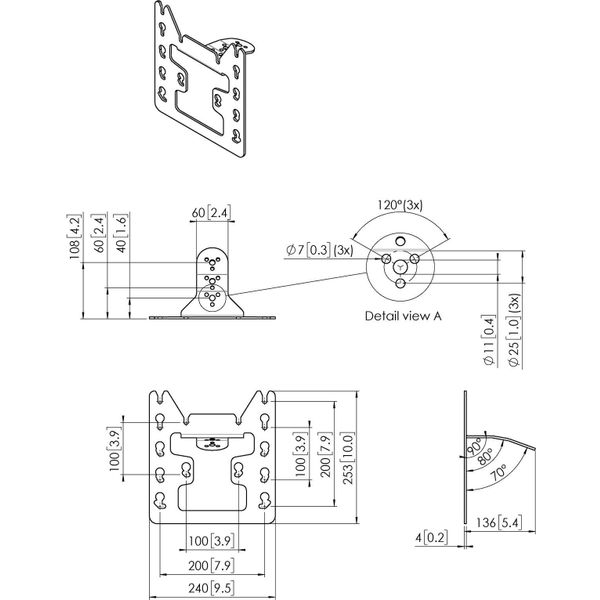 Vogels PFI 3045 Interface VESA 200x100/200x200