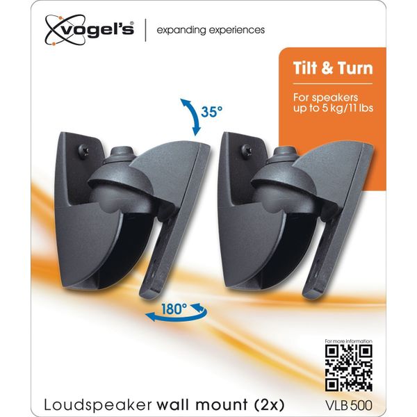 Vogels VLB 500 Speaker muurbeugel 2x, zwart