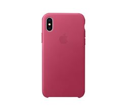 Leren hoesje voor iPhone X - Fuchsiaroze Apple