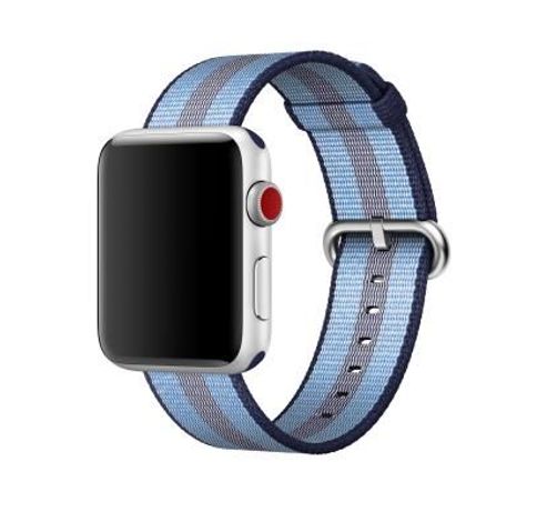 Bandje van geweven nylon - Middernachtblauw (42 mm)  Apple