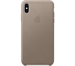 Leren hoesje voor iPhone XS Max Taupe Apple