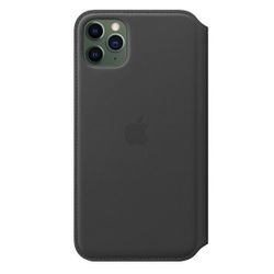 Apple iPhone 11 Pro Max Leather Folio Zwart 