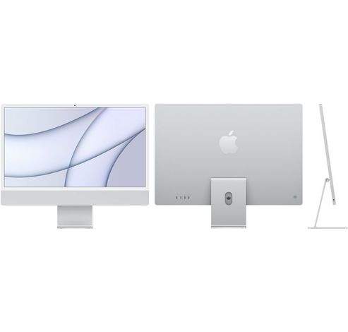 24-inch iMac Retina 4.5K display M1 chip 8core CPU 8core GPU 256GB Silver  Apple