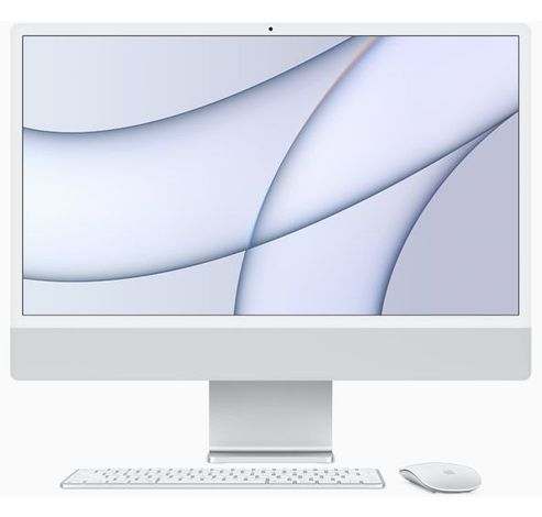 24-inch iMac Retina 4.5K display M1 chip 8core CPU 8core GPU 256GB Silver  Apple