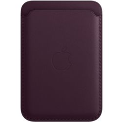 Apple Porte-cartes en cuir avec MagSafe pour iPhone - Cerise noire 