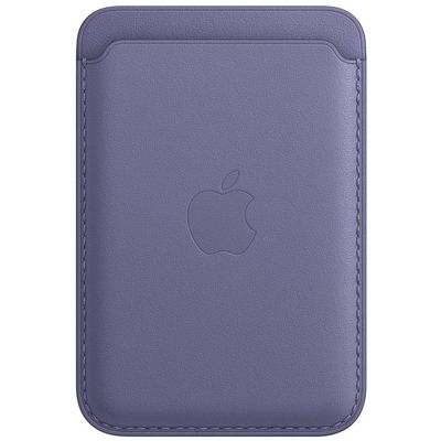 Porte-cartes en cuir avec MagSafe pour iPhone - Glycine  Apple