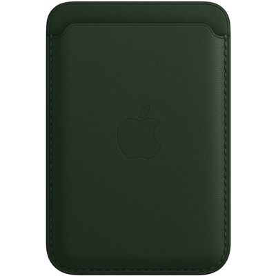 Porte-cartes en cuir avec MagSafe pour iPhone - Vert séquoia  Apple