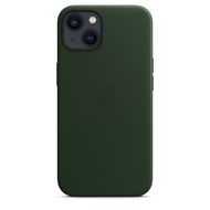 Coque en cuir avec MagSafe pour iPhone 13 - Vert séquoia 