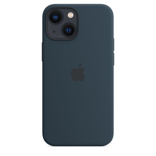 Siliconenhoesje met MagSafe voor iPhone 13 mini - Abyss-blauw 