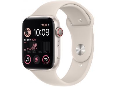 Apple Watch SE GPS 40mm Starlight Aluminium Case met Starlight Sport Band Regular