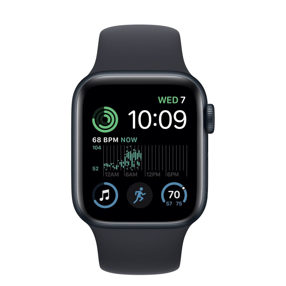 Apple Smartwatch Apple Watch SE GPS + Cellular 40mm Midnight Aluminium Case met Midnight Sport Band Regular