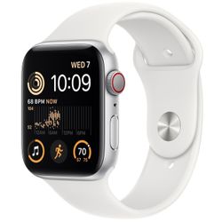 Apple Apple Watch SE GPS 40mm Silver Aluminium Case met White Sport Band Regular 