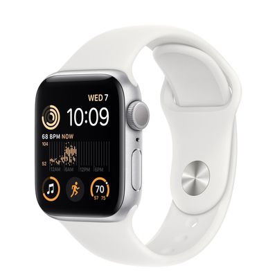 Apple Watch SE GPS 40mm Silver Aluminium Case met White Sport Band Regular  Apple