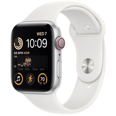 Apple Watch SE GPS 44mm Silver Aluminium Case met White Sport Band Regular  Apple