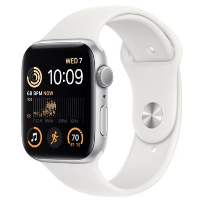 Apple Watch SE GPS 44mm Silver Aluminium Case met White Sport Band Regular  Apple