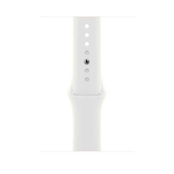 Apple Watch SE GPS 44mm Silver Aluminium Case met White Sport Band Regular 