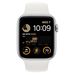 Apple Apple Watch SE GPS 44mm Silver Aluminium Case met White Sport Band Regular