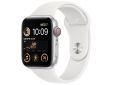 Apple Watch SE GPS 44mm Silver Aluminium Case met White Sport Band Regular