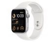 Apple Watch SE GPS 44mm Silver Aluminium Case met White Sport Band Regular