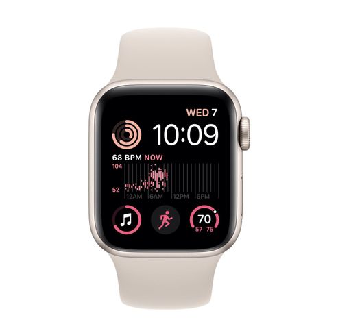 Apple Watch SE GPS + Cellular 40mm Starlight Aluminium Case met Starlight Sport Band Regular  Apple