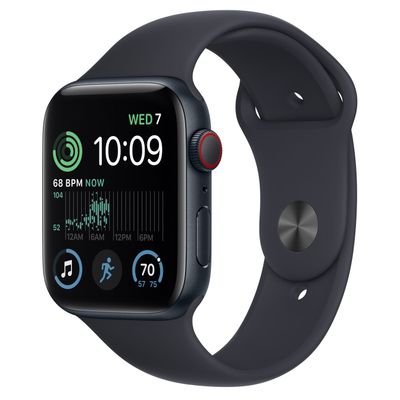 Apple Watch SE GPS + Cellular 44mm Midnight Aluminium Case met Midnight Sport Band Regular  Apple