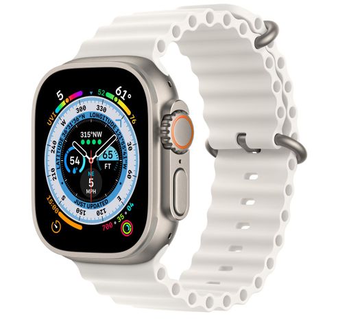 Apple Watch Ultra GPS + Cellular 49mm Titanium Case met White Ocean Band  Apple